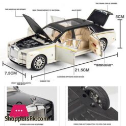 124 Alloy Diecast Rolls Royce Phantom Model Car Toy With Light Pull Back 22Cm Metal Simulation Toys Vehicle For Childrens Giftsdiecasts Toy Vehicles