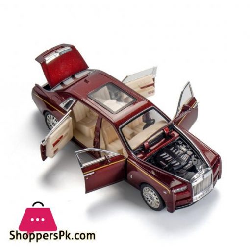 124 Alloy Diecast Rolls Royce Phantom Model Car Toy With Light Pull Back 22cm Metal Simulation Toys Vehicle For Childrens GiftsDiecasts Toy Vehicles