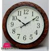 Round Wall Clock With Light Flower Background