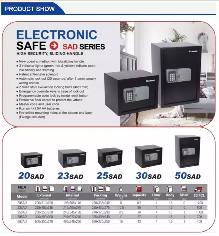 Safewell Excellent Quality Safe Box - 25SAD