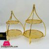 Serving Stand Two Layer Gold Theme - 1580-L