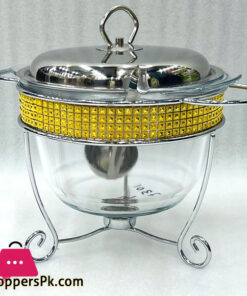 4-Liter Soup Bowl Buffet Dish Burner Glass Inner Serving Dish (Round)