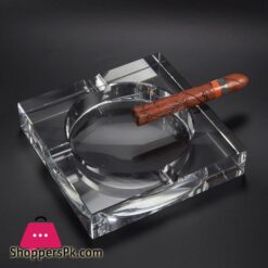 Square Crystal Cigar Ashtray With 4 Slots And Gift Box 71 X 146 X 71 In