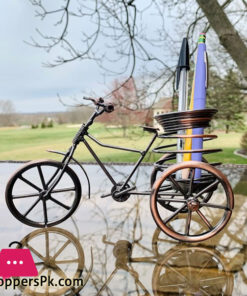 Storage Home Decor Tricycle Shape Pen Holder Iron Desk Organizer