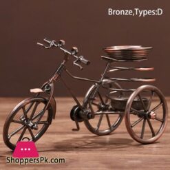 Storage Home Decor Tricycle Shape Pen Holder Iron Desk Organizer Office Ornament Non Slip Study Room Pencil Container Simplefigurines Miniatures