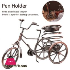 Storage Home Decor Tricycle Shape Pen Holder Iron Desk Organizer Office Ornament Non Slip Study Room Pencil Container Simplefigurines Miniatures