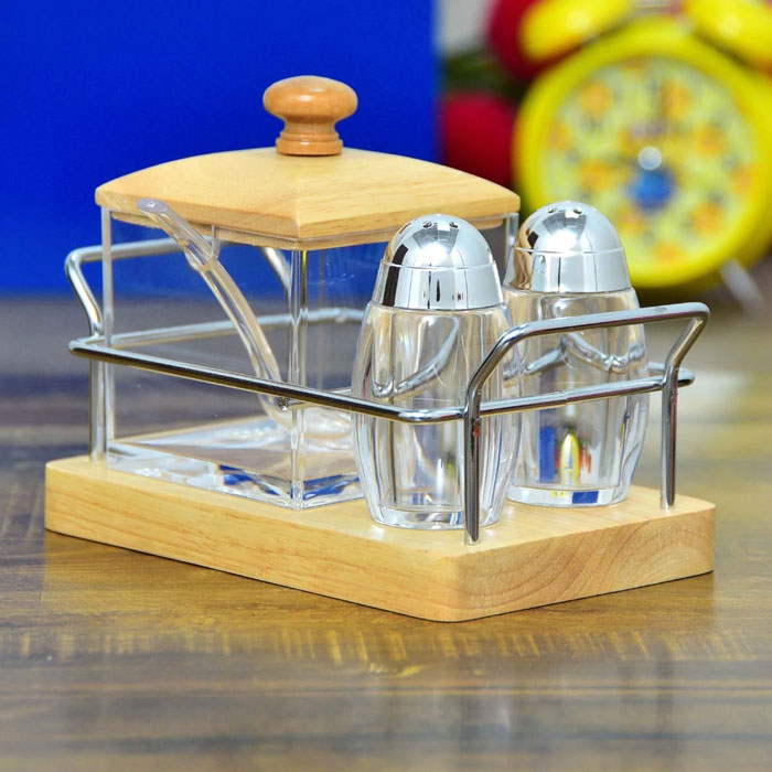 Sugar Pot And Pepper Set Dinning Tool 3 Pcs