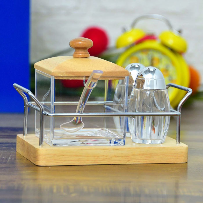 Sugar Pot And Pepper Set Dinning Tool 3 Pcs