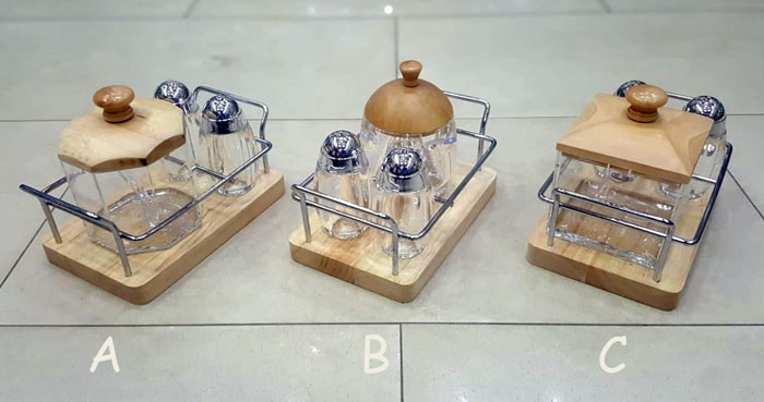 Sugar Pot And Pepper Set Dinning Tool 3 Pcs