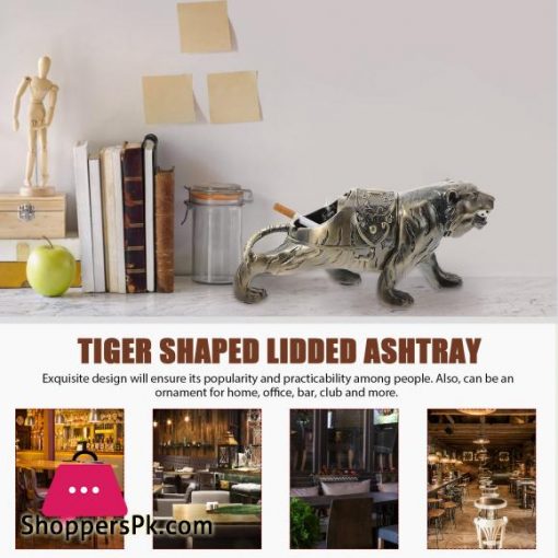 1pc Tiger Shaped Astray Home Use Lidded Ashtray Creative Ashtray ContainerAshtrays