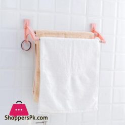 Towel Racks Double Sticks Holders Stainless Steel Wall Mounted Towel Rail Rack Bathroom Kitchen Punch Free Storage Shelftowel Racks