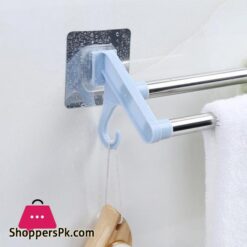 Towel Racks Double Sticks Holders Stainless Steel Wall Mounted Towel Rail Rack Bathroom Kitchen Punch Free Storage Shelftowel Racks