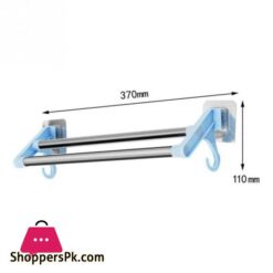 Towel Racks Double Sticks Holders Stainless Steel Wall Mounted Towel Rail Rack Bathroom Kitchen Punch Free Storage Shelftowel Racks