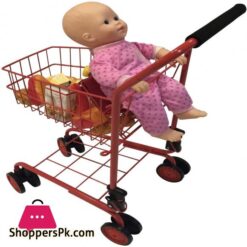 Toy Shopping Cart For Kids And Toddler Includes Food Folds For Easy Storage High Quality Metal Frame