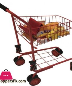 Toy Shopping Cart For Kids And Toddler Includes Food Folds For Easy Storage High Quality Metal Frame