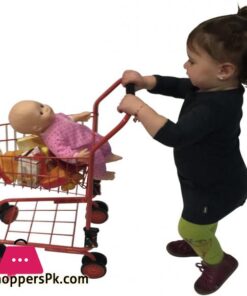 Toy Shopping Cart For Kids And Toddler Includes Food Folds For Easy Storage High Quality Metal Frame