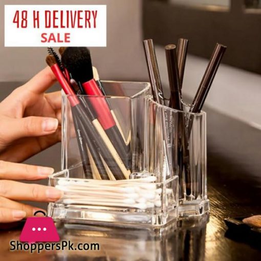 Transparent Makeup Brush Storage Box Organizer Acrylic Cosmetics Manager Jewelry Storage Box Office Supplies Business CardStorage Boxes Bins