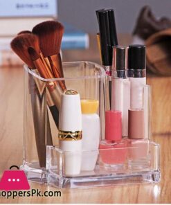 Transparent Makeup Brush Storage Box Organizer Acrylic Cosmetics Manager Jewelry Storage Box Office Supplies Business CardStorage Boxes Bins