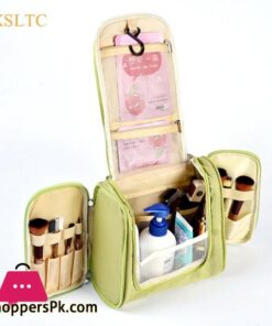 Travel Portable Cosmetic Bag 6 Color hang Hook Folding Wash Make up Organizer Neceser makeup pouch for Women Beauty Toilet Bag