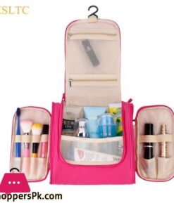 Travel Portable Cosmetic Bag 6 Color Hang Hook Folding Wash Make Up Organizer Neceser Makeup Pouch For Women Beauty Toilet Bag