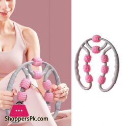 M S International U Shape Trigger Point Massage Roller Arm Leg Neck Muscle Tissue Fitness Gym Yoga Pilates Sports 8 Wheels