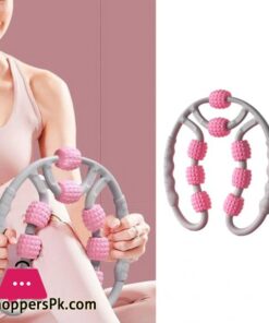 M S International U Shape Trigger Point Massage Roller Arm Leg Neck Muscle Tissue Fitness Gym Yoga Pilates Sports 8 Wheels
