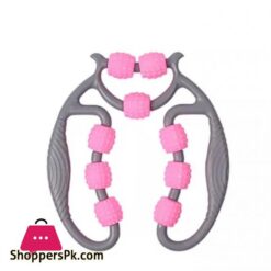 M S International U Shape Trigger Point Massage Roller Arm Leg Neck Muscle Tissue Fitness Gym Yoga Pilates Sports 8 Wheels