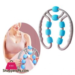 M S International U Shape Trigger Point Massage Roller Arm Leg Neck Muscle Tissue Fitness Gym Yoga Pilates Sports 8 Wheels
