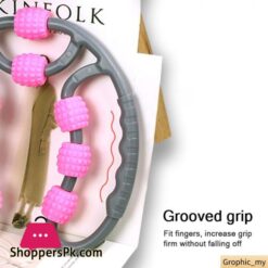 M S International U Shape Trigger Point Massage Roller Arm Leg Neck Muscle Tissue Fitness Gym Yoga Pilates Sports 8 Wheels