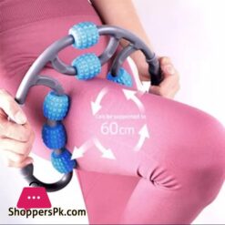 M S International U Shape Trigger Point Massage Roller Arm Leg Neck Muscle Tissue Fitness Gym Yoga Pilates Sports 8 Wheels
