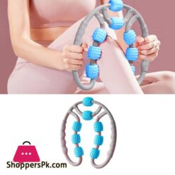 M S International U Shape Trigger Point Massage Roller Arm Leg Neck Muscle Tissue Fitness Gym Yoga Pilates Sports 8 Wheels