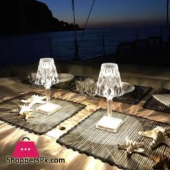 Vimite Touch Led Table Light Lamp With Remote Control Usb Rechargeable 3 Colors Dimming Crystal Diamond Desk Lamp Lampshade Night Light For Bedroom Room Bedside Home Decoration Birthday Gifts