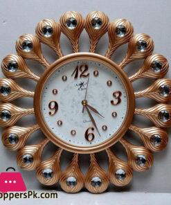 Vintage Retro Gold Flower Design Decorative Wall Clock