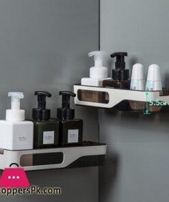 Wall Mounted Bathroom Organizer Shelf Cosmetic Shampoo Storage Rack Kitchen Plastic Holder Household Items Bathroom Accessoriesstorage Holders Racks