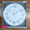 White And Silver Color Round Analog Wall Clock