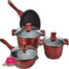 Winsor 9 Pc Cast Aluminum Non Stick Cookware Set, Red Wr6004 1 Winsor 9 Pc Cast Aluminum Non Stick Cookware Set Red Wr6004