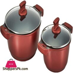 Winsor 9 Pc Cast Aluminum Non Stick Cookware Set Red Wr6004