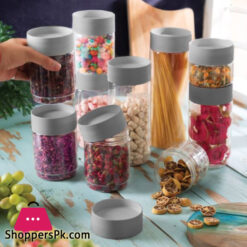 Ziba Sazan Plastic Pet Jar Set Of 4 5 Ziba Sazan Plastic Pet Jar Set Of 4