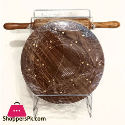 Sheesham Wood Rolling Pin Roti Maker With Stand (Chakla Belan)