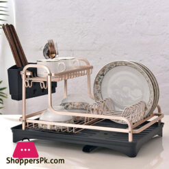 2 Tier Dish Rack Aluminum