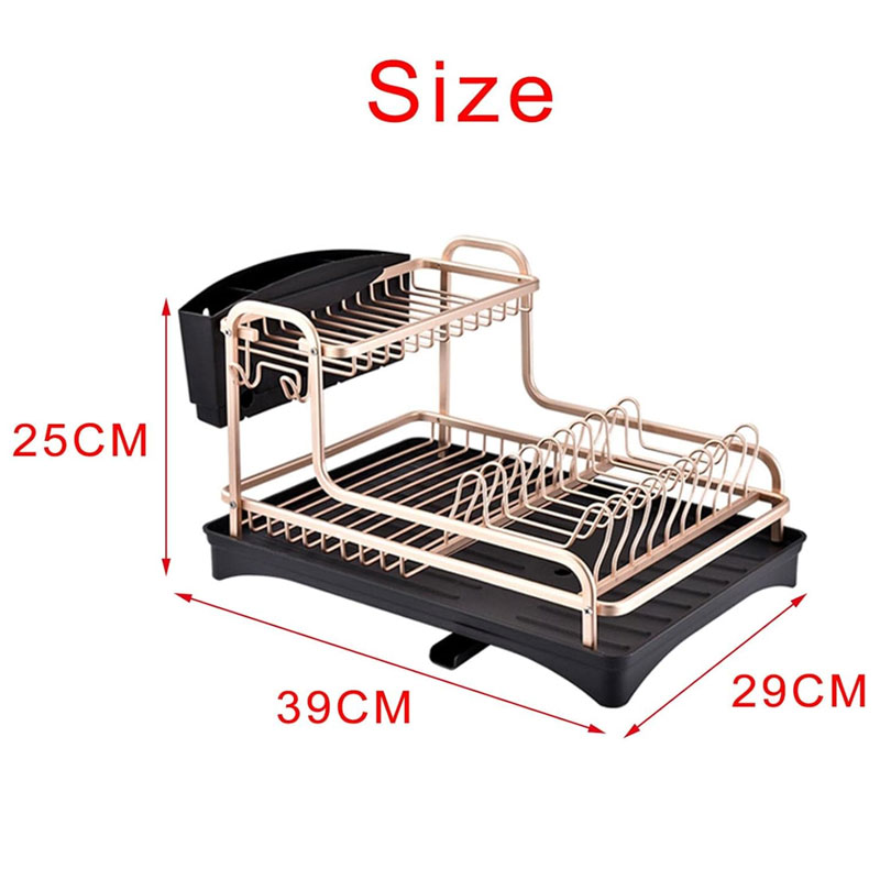2 Tier Dish Rack Aluminum