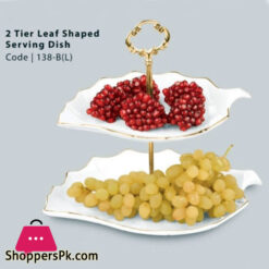 2 Tire Leaf Shape Serving Dish Large - 138 B