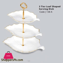 3 Tire Leaf Shape Serving Dish - 138 A