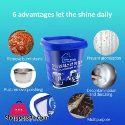 500G Rust Remover Cleaner Kitchen Stainless Steel Cleaning Paste Pot Polishing Pan Kitchenwares Stain Dirt Cleaner Accessoriesmetal Polish