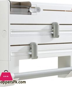 Leifheit Drouleur mural Parat Plus ComfortLine drouleur mural cuisine avec 6 rangements support de rangement avec lames tranchantes dvidoir en ABS