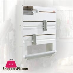 Leifheit Drouleur Mural Parat Plus Comfortline Drouleur Mural Cuisine Avec 6 Rangements Support De Rangement Avec Lames Tranchantes Dvidoir En Abs