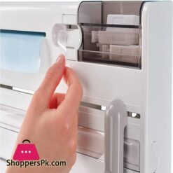 Leifheit Drouleur Mural Parat Plus Comfortline Drouleur Mural Cuisine Avec 6 Rangements Support De Rangement Avec Lames Tranchantes Dvidoir En Abs