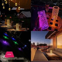 Acrylic Diamond Table Lamp Adjustable Usb Rechargeable Crystal Lamp Bedside Night Light Decor Bedroom Nightstand Lampdesk Lamps