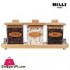 Billi Coffee Tea and Sugar Jars Canister Set of 3 Thailand Made #WP147/3