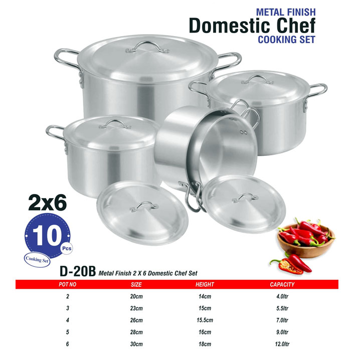 Domestic Chef 2×6 Cooking Set - D-20B